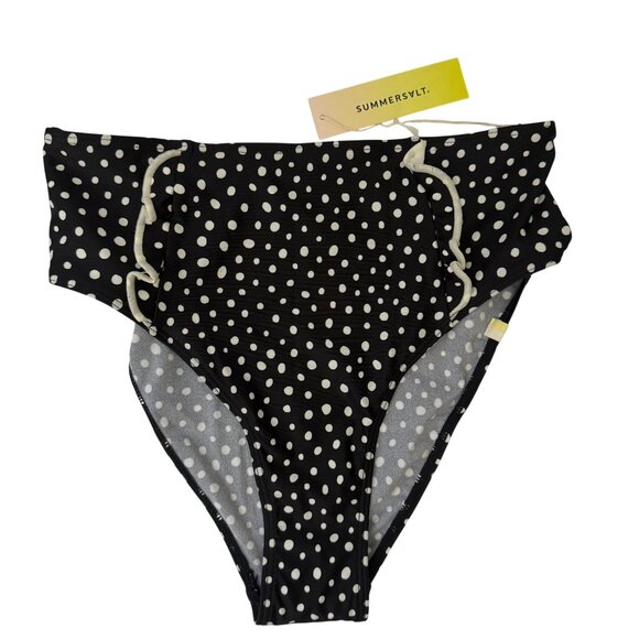 summersalt Other - NWT Summersalt High-Waisted Polka Dot Bikini Bottoms Black & White Size 2